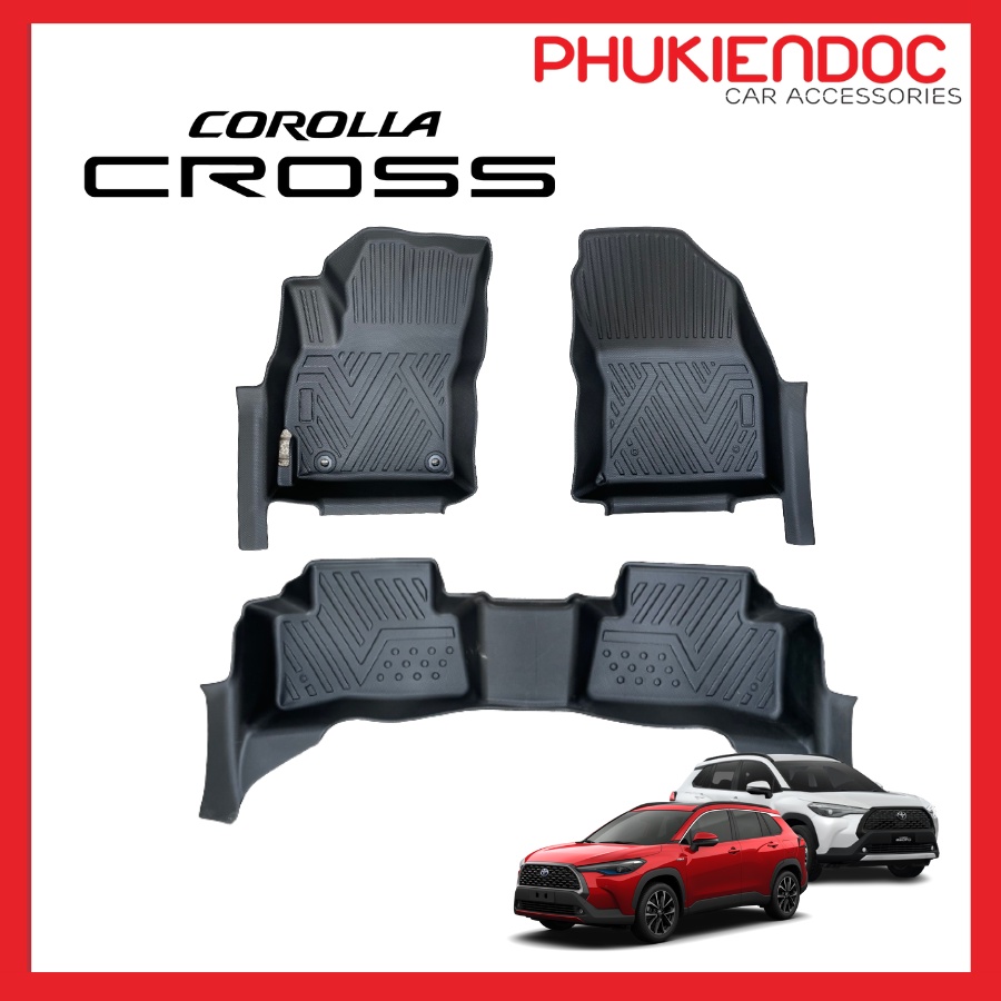 Thảm sàn nhựa đúc 5D TPV Toyota Cross 2020 - 2023 tràn viền