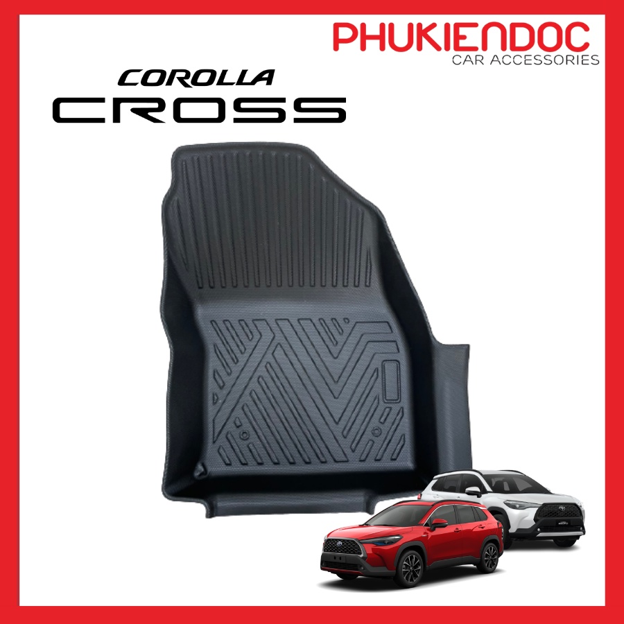 Thảm sàn nhựa đúc 5D TPV Toyota Cross 2020 - 2023 tràn viền