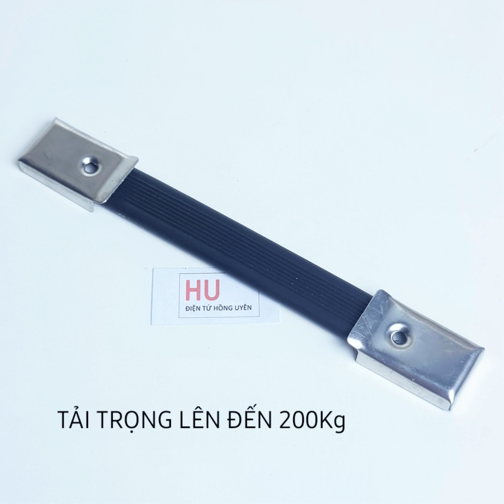 Quai xách lõi thép siêu bền dùng xách đồ nặng, chế quai xách vali, loa... Quai xách TC2 đế bắt vít inox 16cm