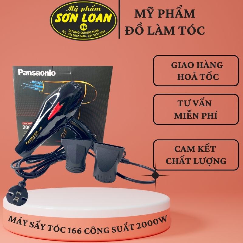 Máy Sấy Tóc 166 Công Suất Cao 2000W Chuyên Salon máy sấy 166
