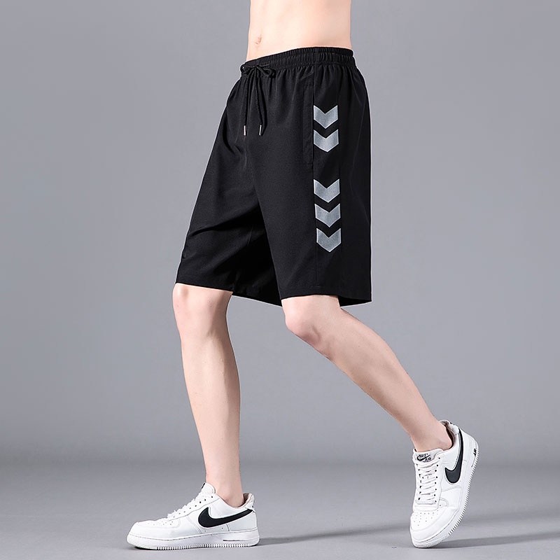 Quần Short Thể Thao Vải Mỏng Nhanh Khô In Họa Tiết Kiểu Hàn Quốc Thời Trang Mùa Hè Cho Nam