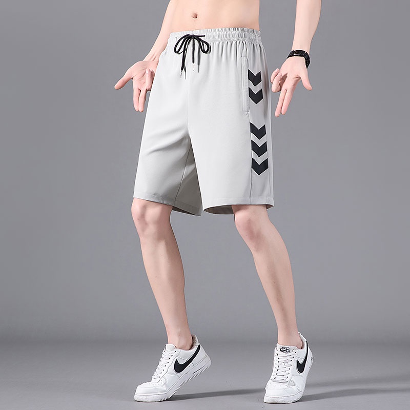 Quần Short Thể Thao Vải Mỏng Nhanh Khô In Họa Tiết Kiểu Hàn Quốc Thời Trang Mùa Hè Cho Nam