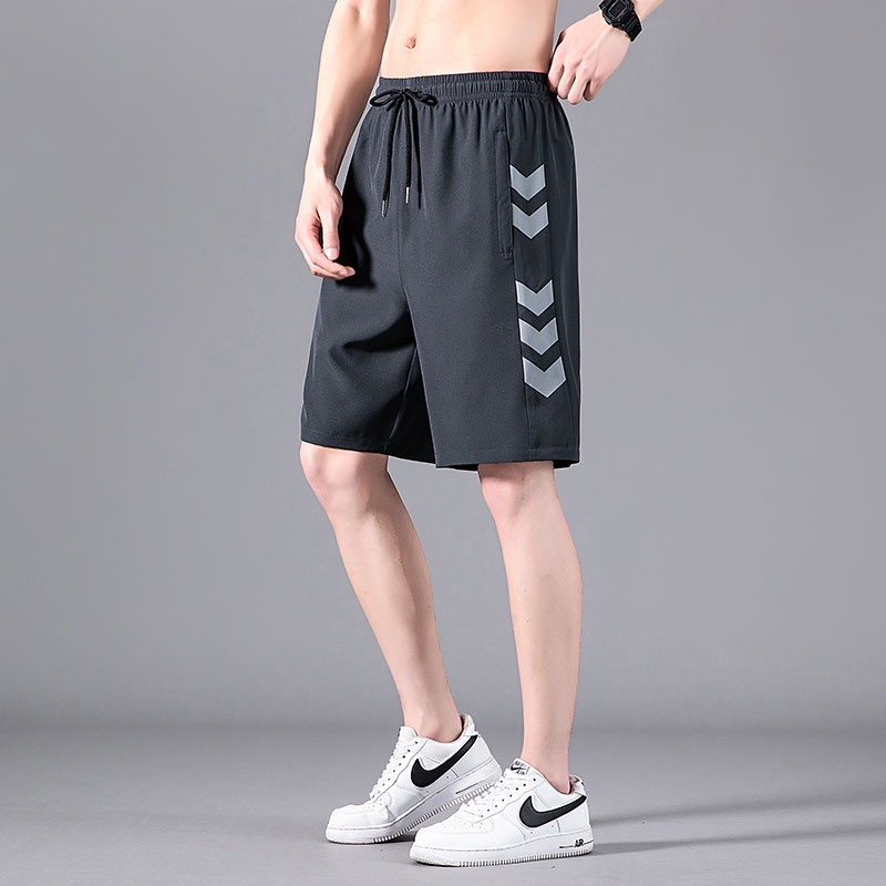 Quần Short Thể Thao Vải Mỏng Nhanh Khô In Họa Tiết Kiểu Hàn Quốc Thời Trang Mùa Hè Cho Nam