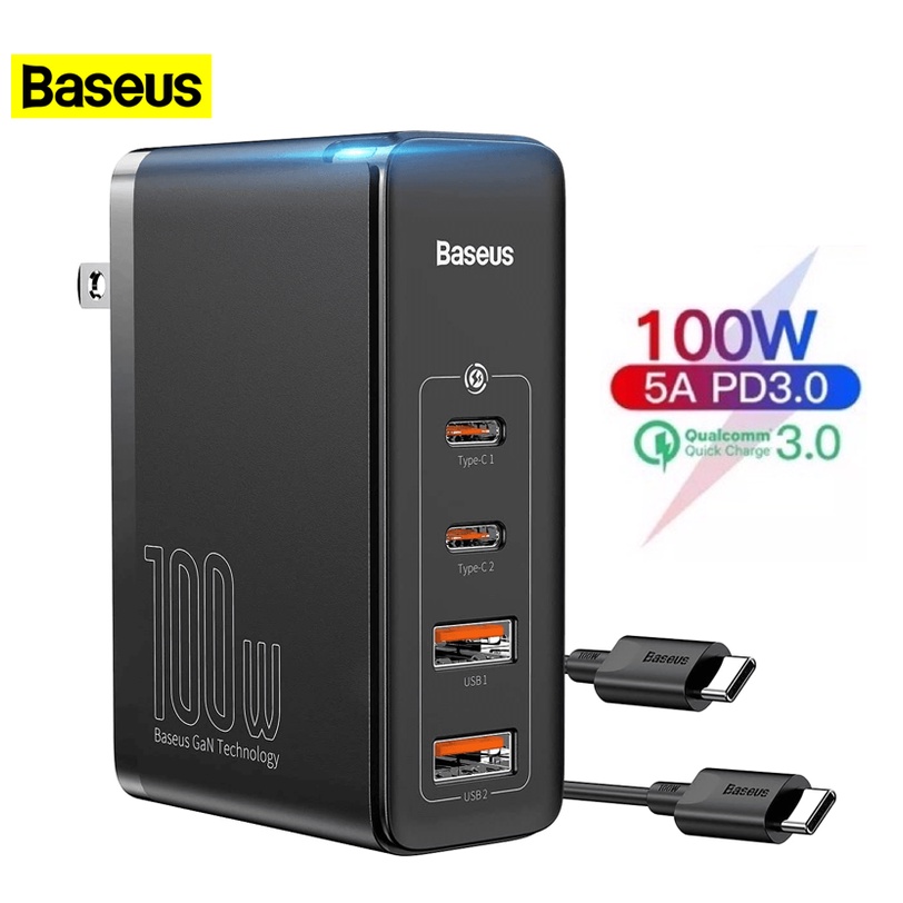Củ sạc nhanh 4 Cổng 100W Baseus GaN2 Pro dùng cho iP samsung máy tính bảng Mac
