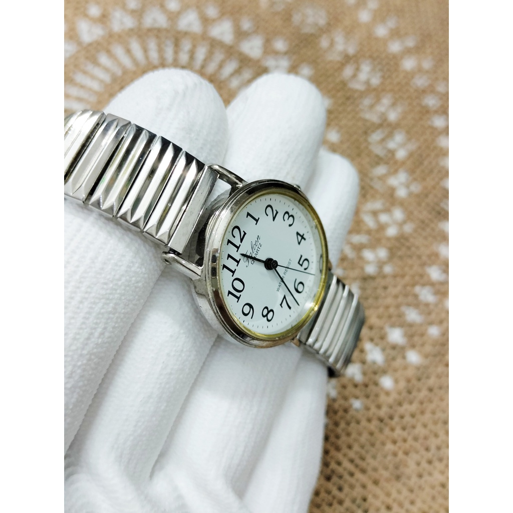 Đồng hồ nữ Jaxis hàng si Nhật số tự nhiên, dây chun