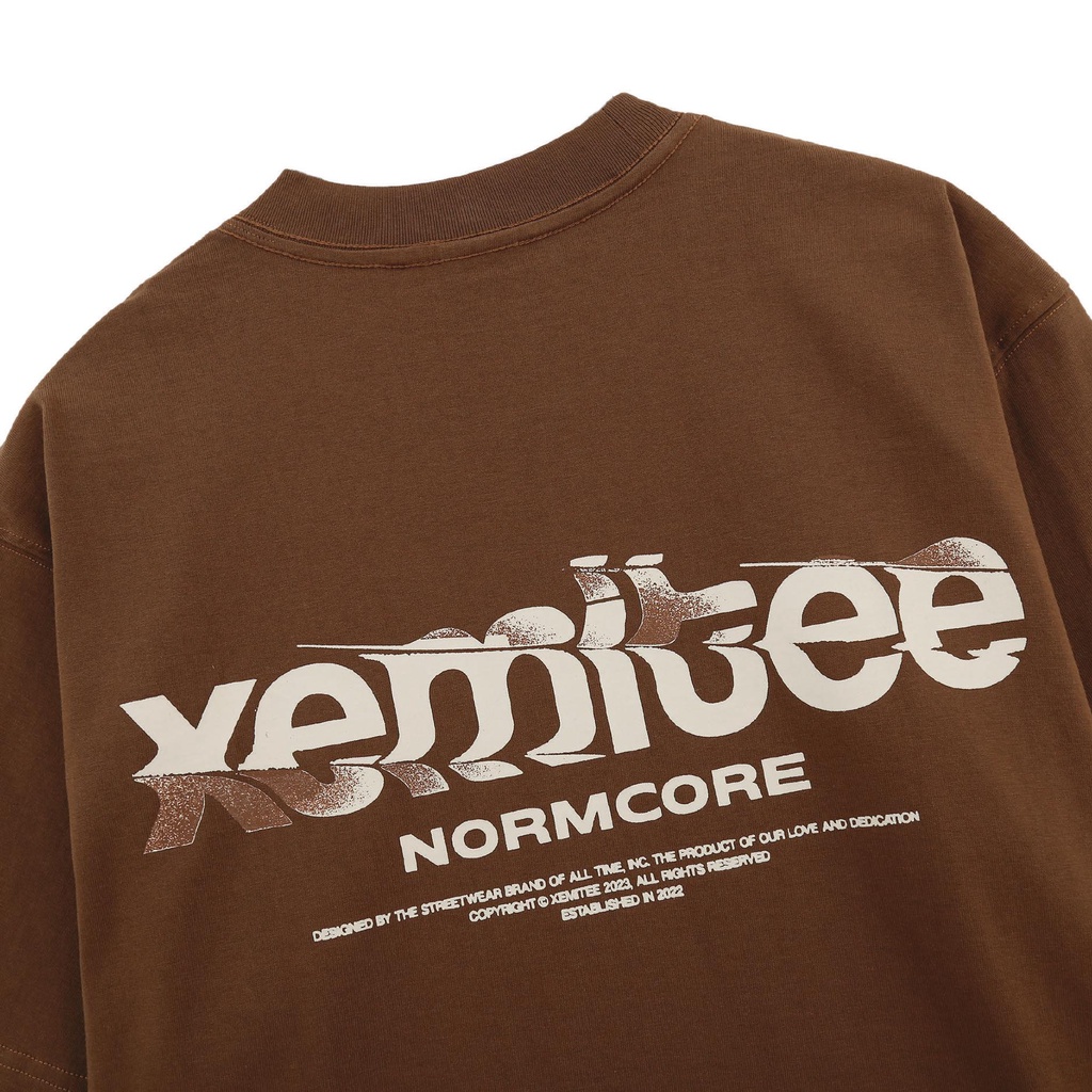 Áo thun local brand Xemi.tee form unisex dòng Signature Tee ver 2.0 giá rẻ màu nâu
