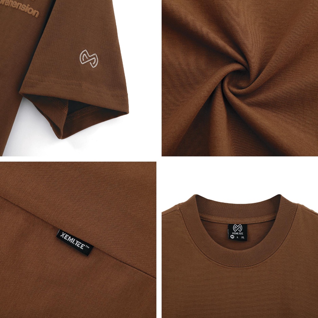Áo thun local brand Xemi.tee form unisex dòng Signature Tee ver 2.0 giá rẻ màu nâu