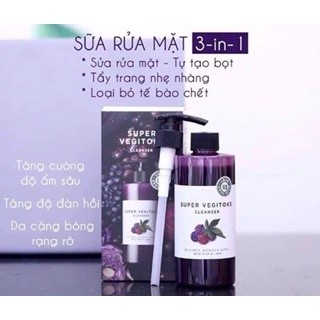 Sữa Rửa Mặt Thải Độc Rau Củ Super Vegitoks Cleanser