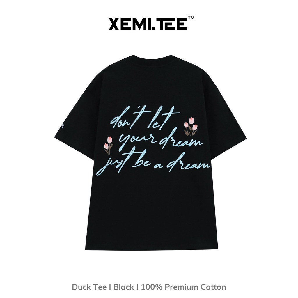 Áo thun local brand Xemi.tee form unisex dòng Duck Tee giá rẻ màu đen