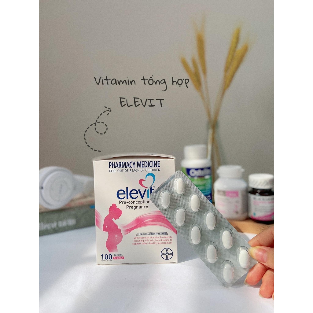 Vitamin tổng hợp Elevit bầu 100 viên của Úc