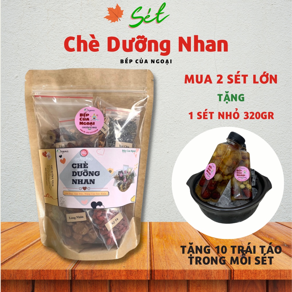 Sét chè dưỡng nhan 13 vị Túi Đại 700gr 24-28 chai 660ml - Bếp Bà Ngoại