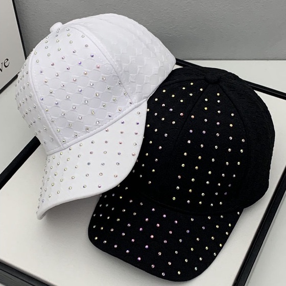 Mũ Lưỡi Trai Chống Nắng Đính Kim Cương Thời Trang Hàn Quốc Dành Cho Nữ