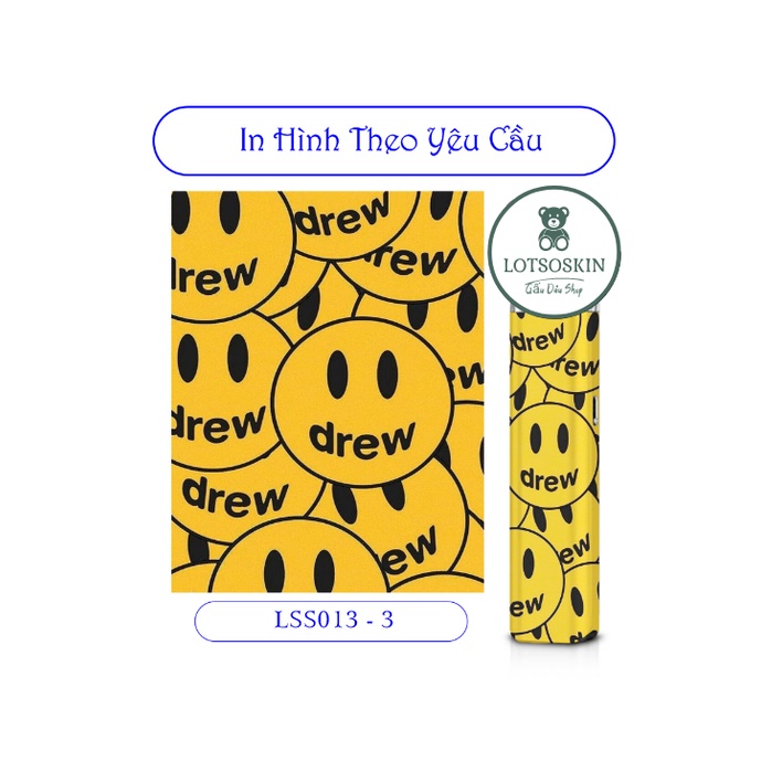 Miếng dán skin cho Xlim v1 v2 , Favo , Feelin , Riil , Wenax , Xtal ,... in hình theo yêu cầu mẫu Drew Stic