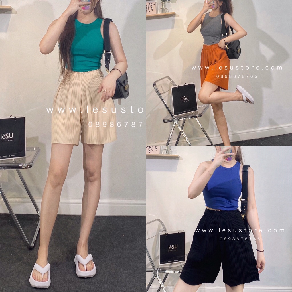 ẢNH TỰ CHỤP Quần Short ngố dập li lưng thun