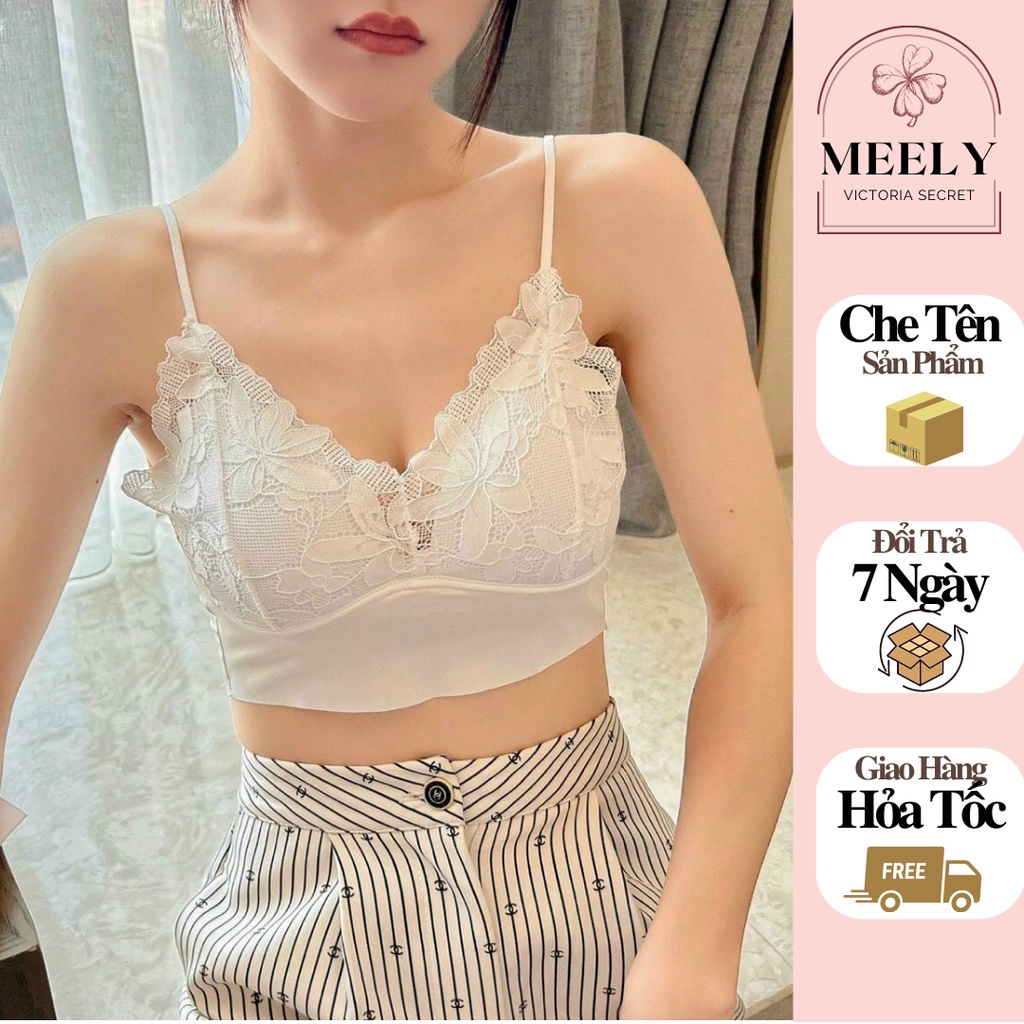 Áo Bra Su Đúc Phối Ren Cao Cấp Siêu Sexy, Bralete 2 Dây Nâng Vòng 1 Siêu Co Dãn, Cổ V Khoét Sâu - 8898