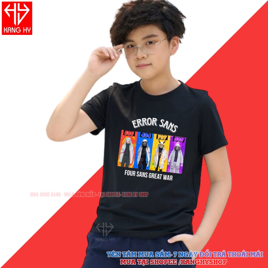 Áo Thun Error Sans 707 Tứ Sans Đại Chiến Cho Bé Trai Bé Gái Màu Đen F459