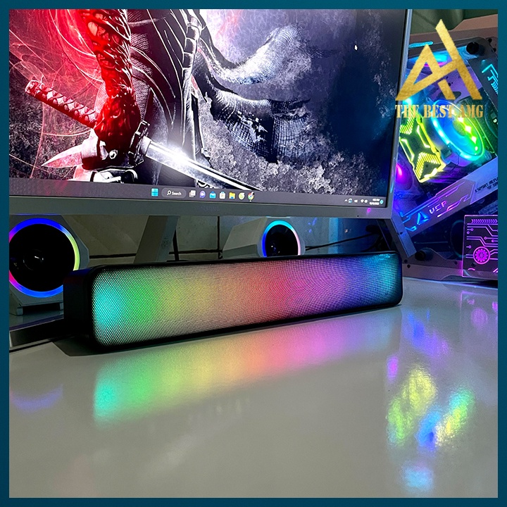 Loa Thanh Soundbar Bluetooth Loa Máy Tính Không Dây Gaming Led RGB Simetech KQ-07 Âm Thanh Cực To Bass Mạnh