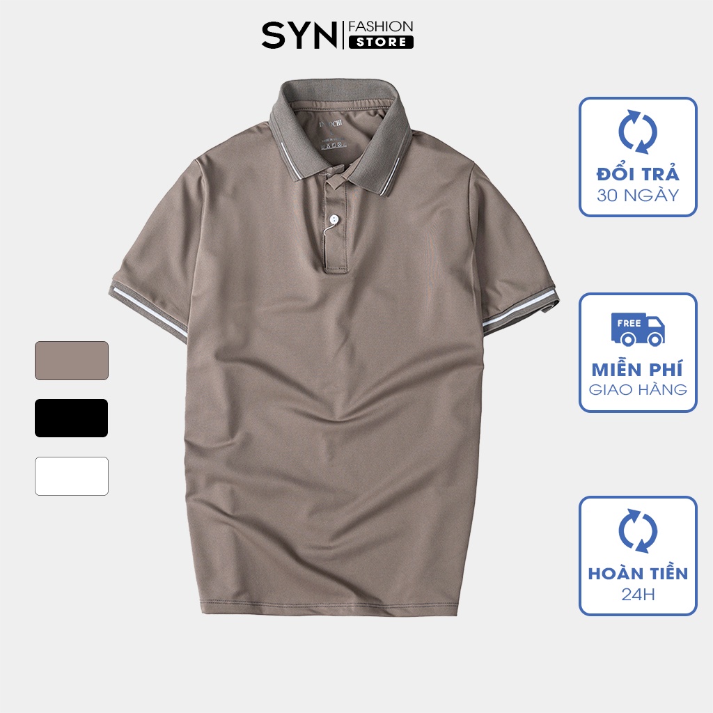 Áo Polo Nam cổ bẻ SYN, áo thun basic cộc tay vải cá sấu cotton phong cách trẻ trung chuẩn form nhiều màu