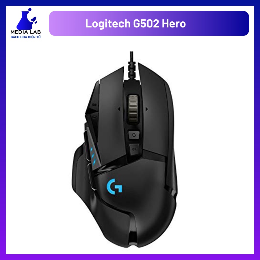 chuột Logitech G502 Hero, media lab.