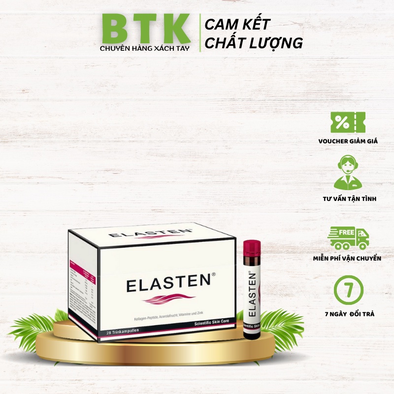Collagen thủy phân Elasten nước uống bảo vệ sức khỏe, đẹp da hộp 28 ống