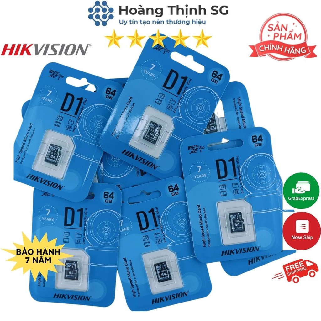 Thẻ nhớ 64GB 32GB microSD Hikvision D1, thẻ nhớ 64GB microSD cho camera - Hàng chính hãng | BigBuy360 - bigbuy360.vn