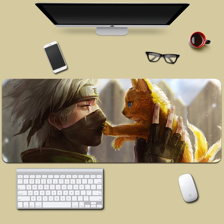Miếng Lót Chuột Bàn Di Chuột Lớn Kích Thước 800x300x3mm Bàn Phím Trò Chơi Phụ Kiện Naruto