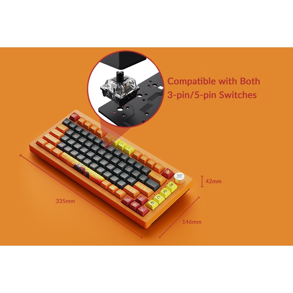 Bàn phím máy tính AKKO 5075B Plus Naruto_Mới, hàng chính hãng