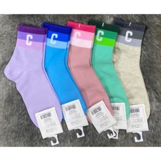 Set 10 đôi tất chữ c cổ cao nhiều màu sắc phong cách hàn quốc