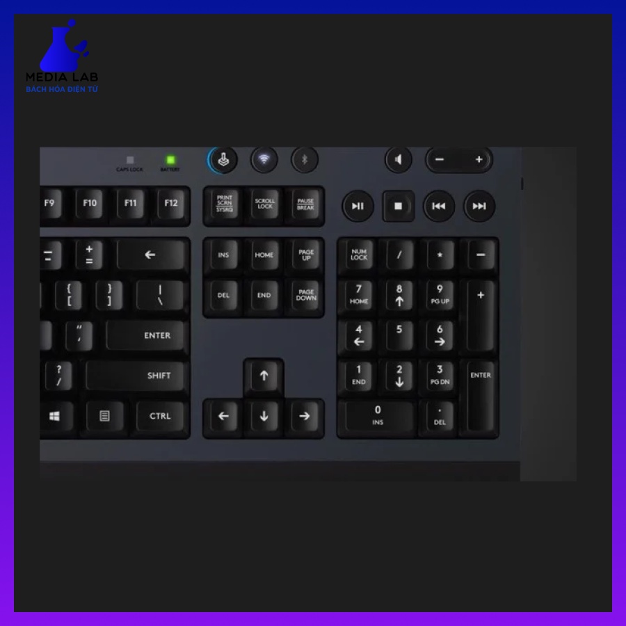 Bàn phím Logitech G613 Wireless, media lab.