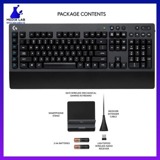 Bàn phím Logitech G613 Wireless, media lab.