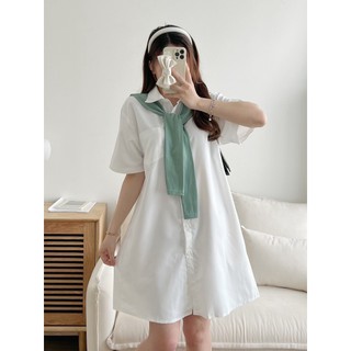 Váy sơ mi thủy thủ có khăn siêu đẹp, đầm sơ mi nữ rosie dream shop