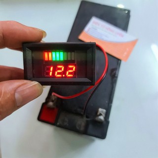 Đồng hồ đo vôn vừa báo vol vừa báo dung lượng bình acquy 12v - 24v. báo pin 3s 12.6v