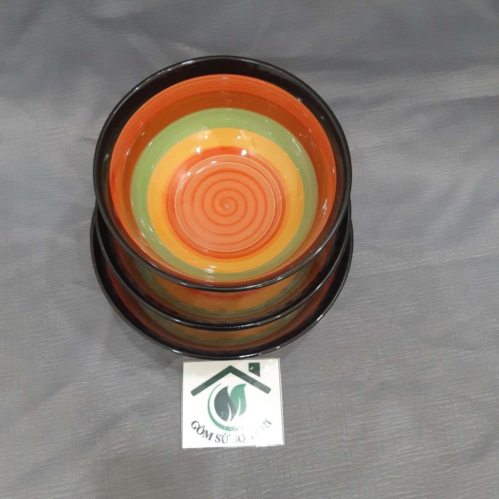 Tô loe gốm sứ cầu vòng ăn cơm, canh, soup