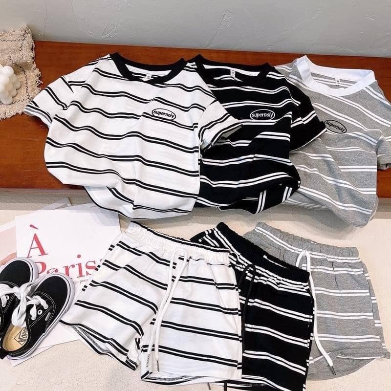 Bộ Cộc Tay Quần Ngố Super Chất Vải Cotton Thoáng Mát Cho Bé Trai Bé Gái Từ 6-32Kg Thời Trang Trẻ Em Heri Kids