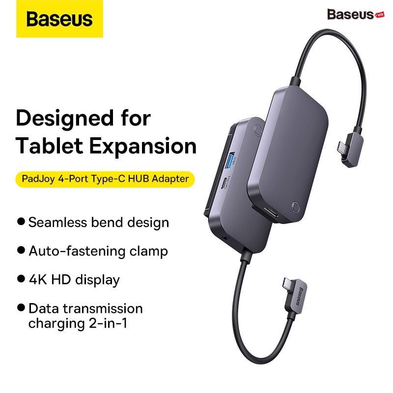 Hub Mở Rộng Đa Năng Baseus PadJoy Type-C HUB Adapter Dùng Cho iPad MacBook Laptop