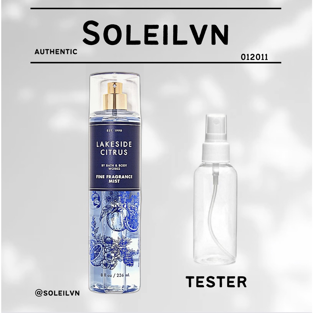 [SOLEILVN] - Xịt Thơm Body Mist Bath & Body Works - Lakeside Citrus (30ml-50ml-100ml)