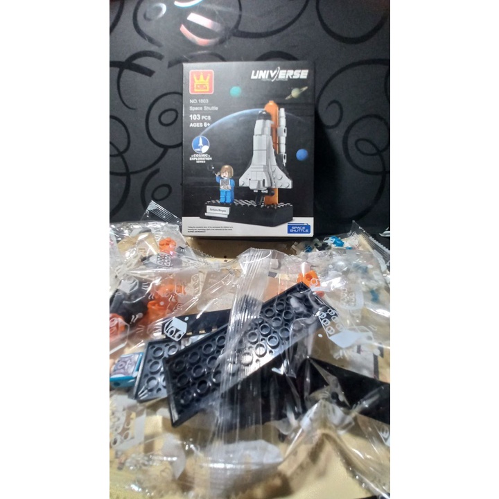 07050 Đồ Chơi Giáo Dục, Bộ Lego Xếp Hình Phi Hành Gia, Lego Mini 70+ PCS