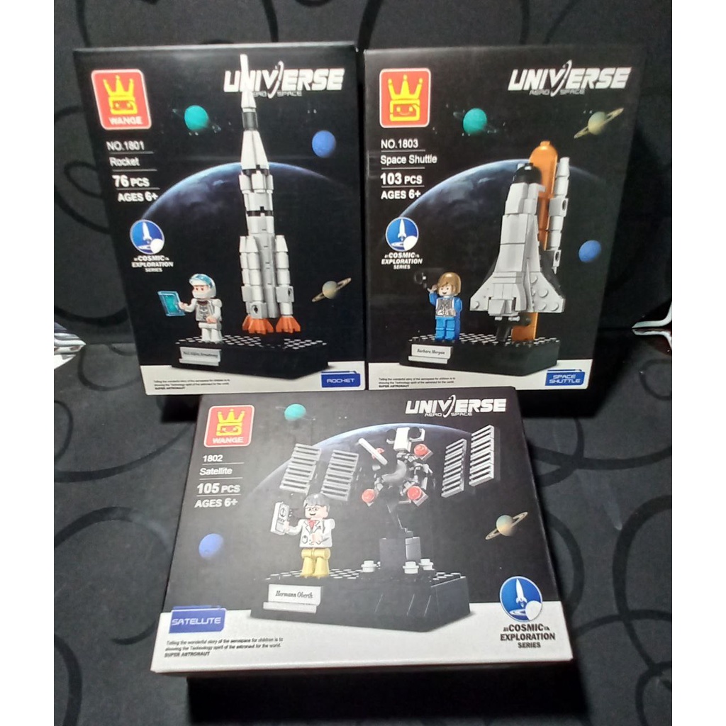 07050 Đồ Chơi Giáo Dục, Bộ Lego Xếp Hình Phi Hành Gia, Lego Mini 70+ PCS