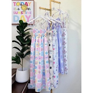 Đầm maxi nhún cute - order Thái
