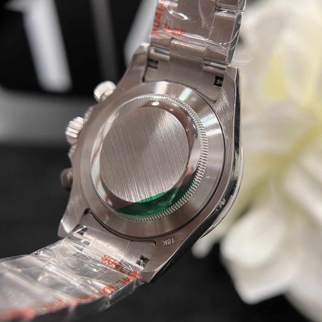 Đồng hồ Nam Rolex dây kim loại đá màu máy nhật dòng cơ Automatic vỏ đá trắng size 41mm