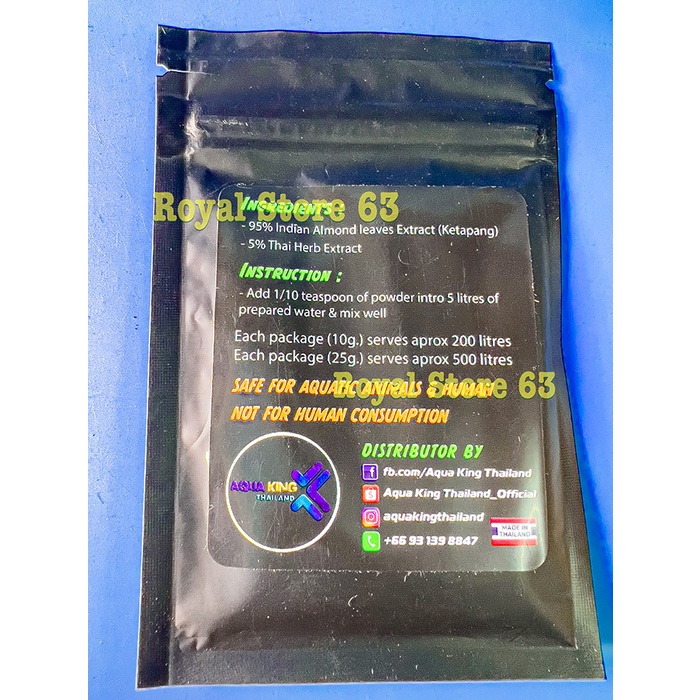 Bột Lá Bàng  Colorful Powder For Betta dưỡng cá, giúp cá khỏe mạnh Aqua King Thái Lan