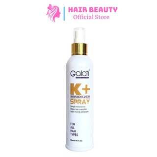 Sữa dưỡng ẩm mượt tóc GALATI 250ml, Xịt dưỡng tóc cao cấp chăm sóc tóc khô, sơ, chẻ ngọn