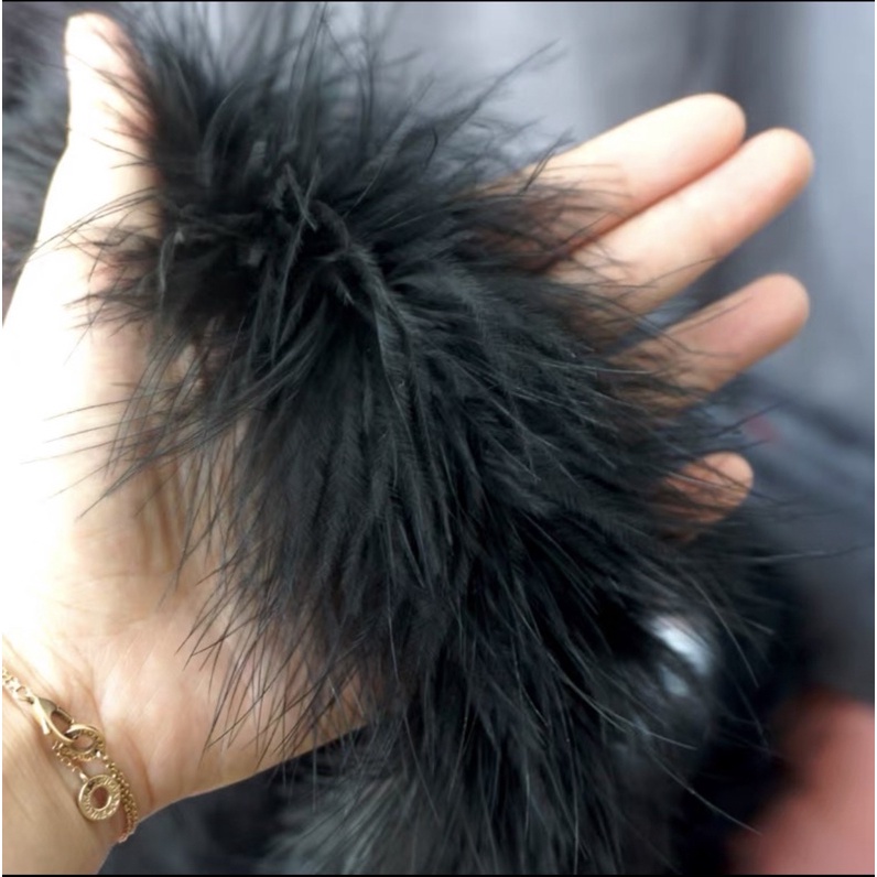 Dây lông vũ lông gà tự nhiên trang trí trang phục dài 1,8 mét.