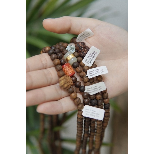 Chuỗi 108 hạt Trầm Rừng 6ly siêu đẹp