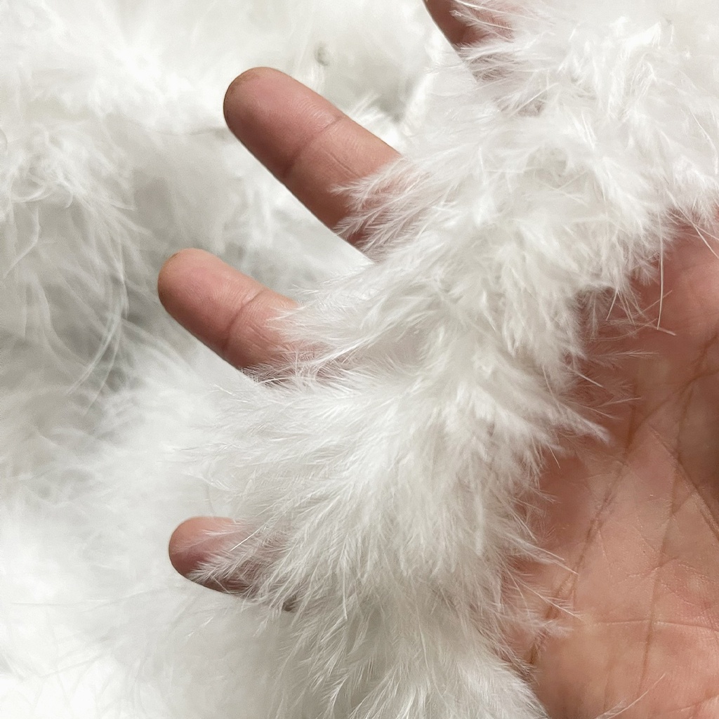 Dây lông vũ lông gà tự nhiên trang trí trang phục dài 1,8 mét.