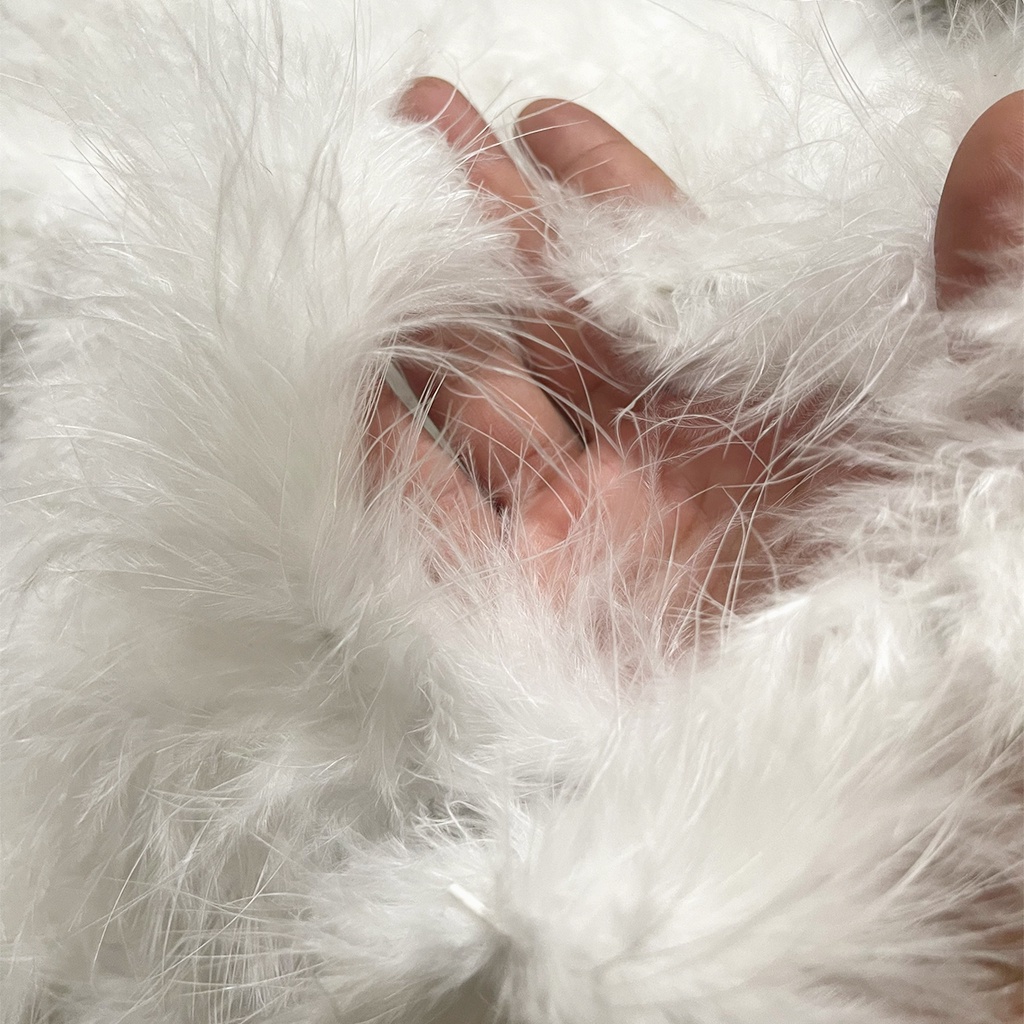 Dây lông vũ lông gà tự nhiên trang trí trang phục dài 1,8 mét.