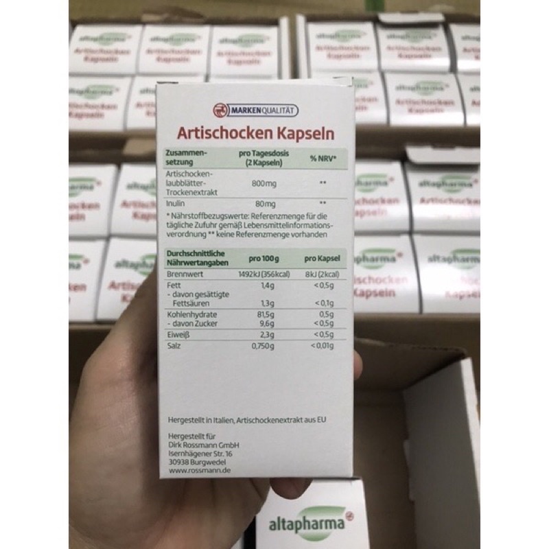 VIÊN UỐNG THẢI ĐỘC GAN Artischocken 100v