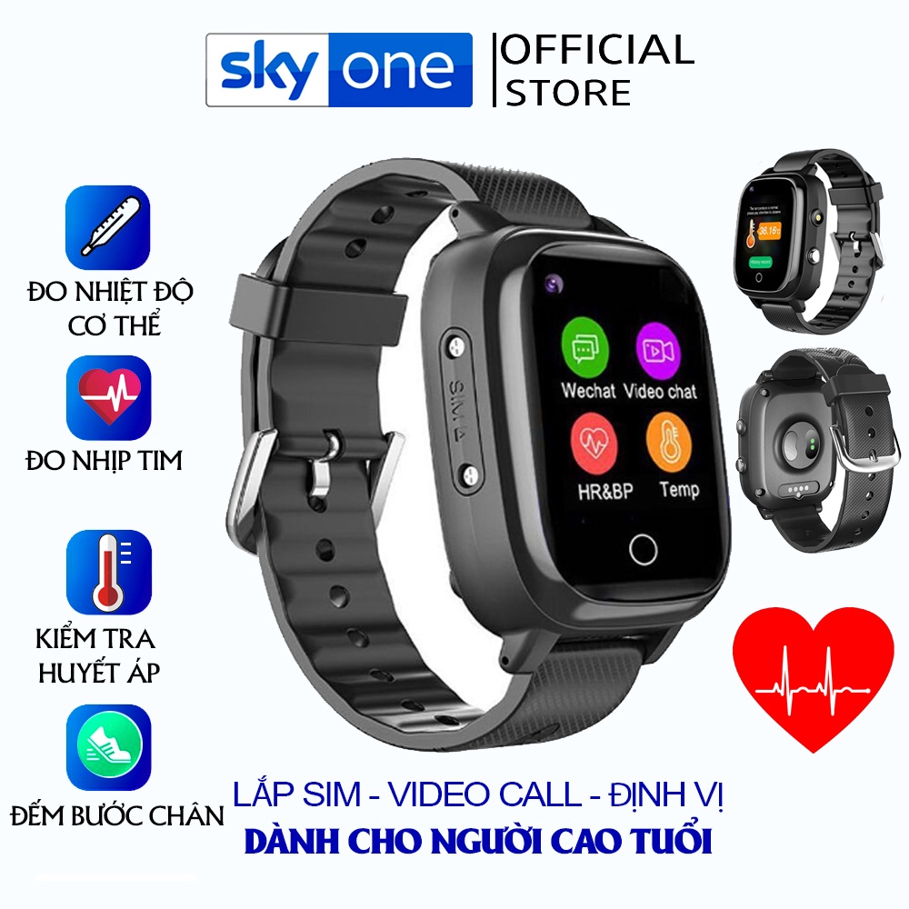 Đồng Hồ Thông Minh SKYONE SKZ02 Lắp Sim Đinh Vị -GỌI VIDEO Cảnh Báo SOS - CHÍNH HÃNG SKYONE