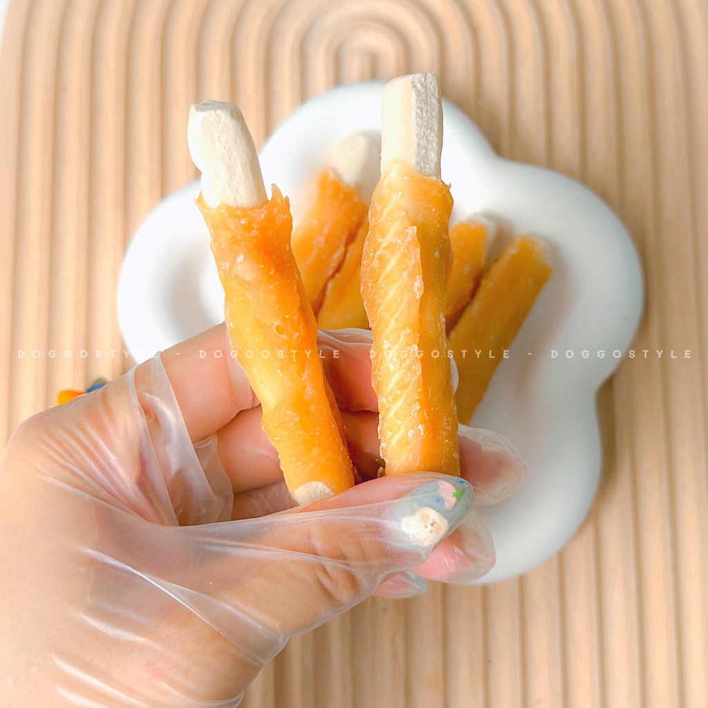 Thức Ăn Treat Bánh Thưởng Cho Chó Gà Bọc Xương Sữa Giúp Sạch Răng Cung Cấp Protein Canxi Chống Hôi Miệng Sạch Răng