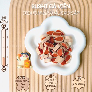 Thức Ăn Treat Bánh Thưởng Cho Chó Mèo Sushi Cá Viên Cung Cấp Protein Canxi Chống Hôi Miệng Sạch Răng DOGGOSTYLE
